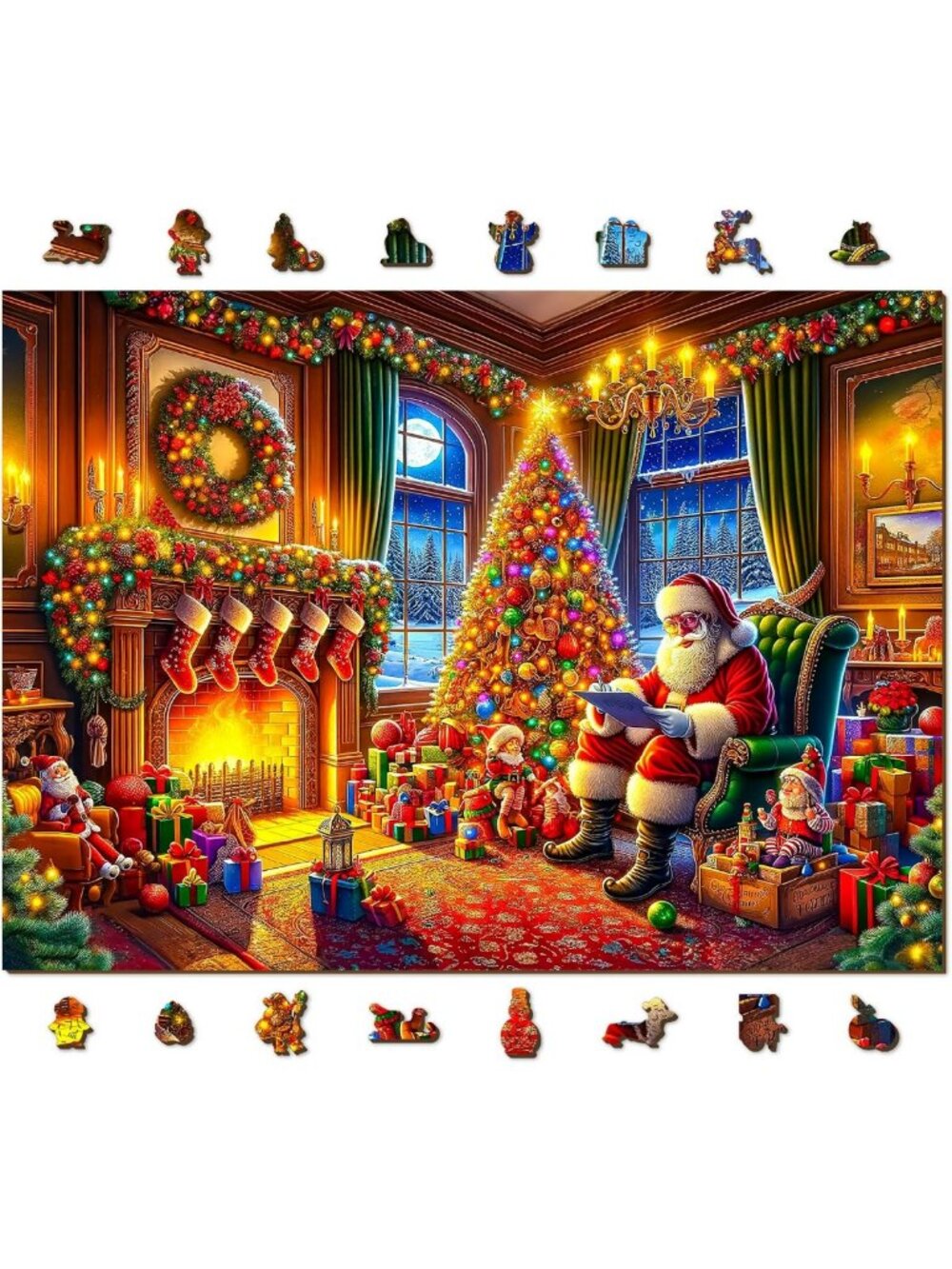 1000 Piece Christmas Puzzle for Adults - Magical Holiday Scene, Made in EU
